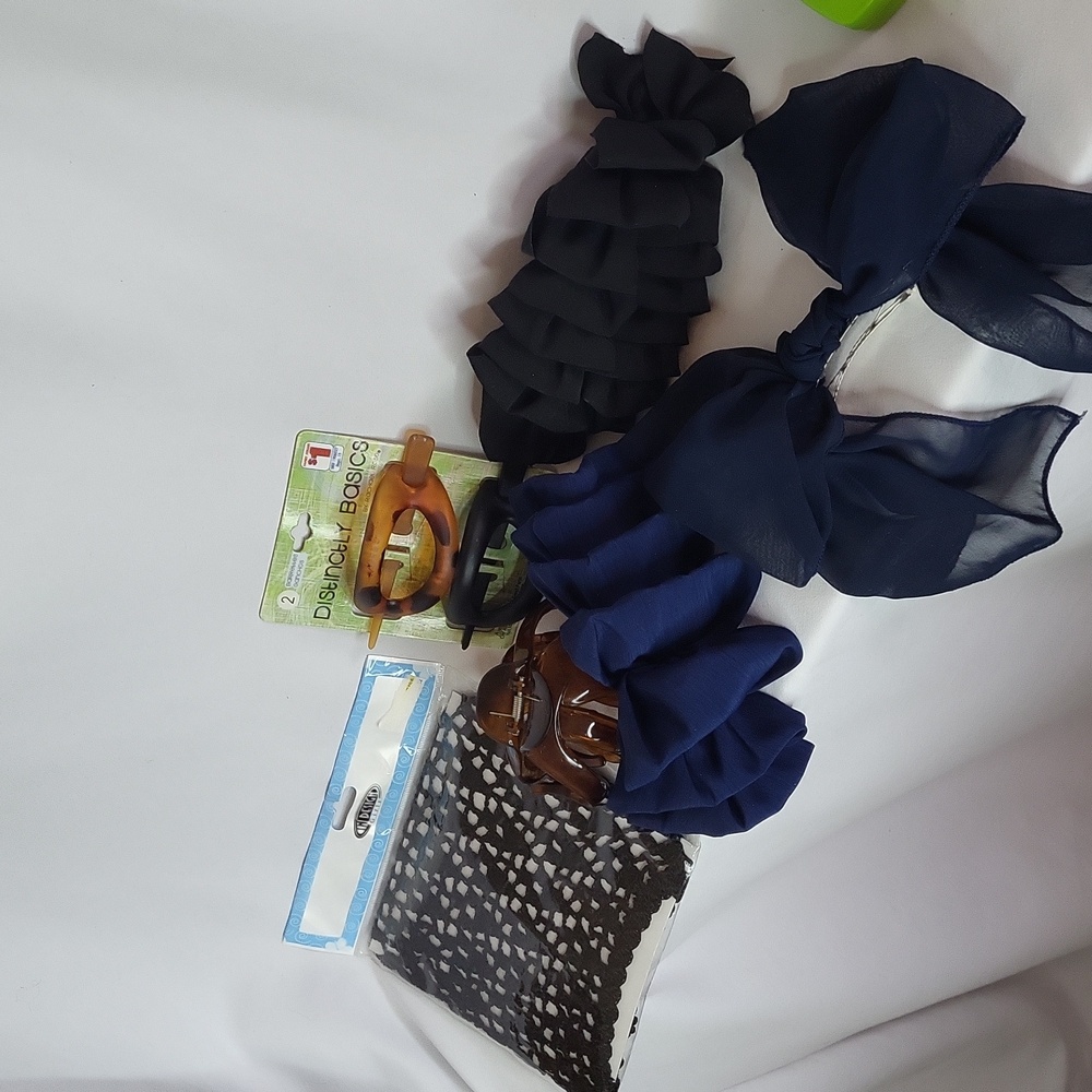 Vintage Hair Claw Big Bows 1980s Barettes Lot